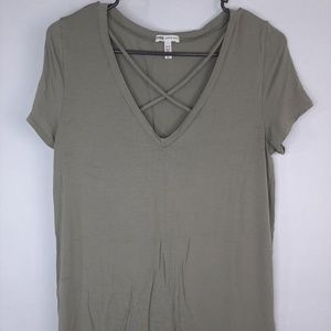 Victoria's Secret Pink Super Soft Cross Front Tee